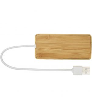 Hub USB en bambou 3 ports personnalisé Tapas Accessoires informatiques publicitaire