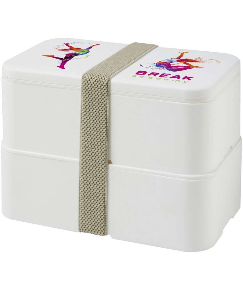 Vaisselle - Lunch box MIYO 700+700 ml à deux blocs | PRINTECOM