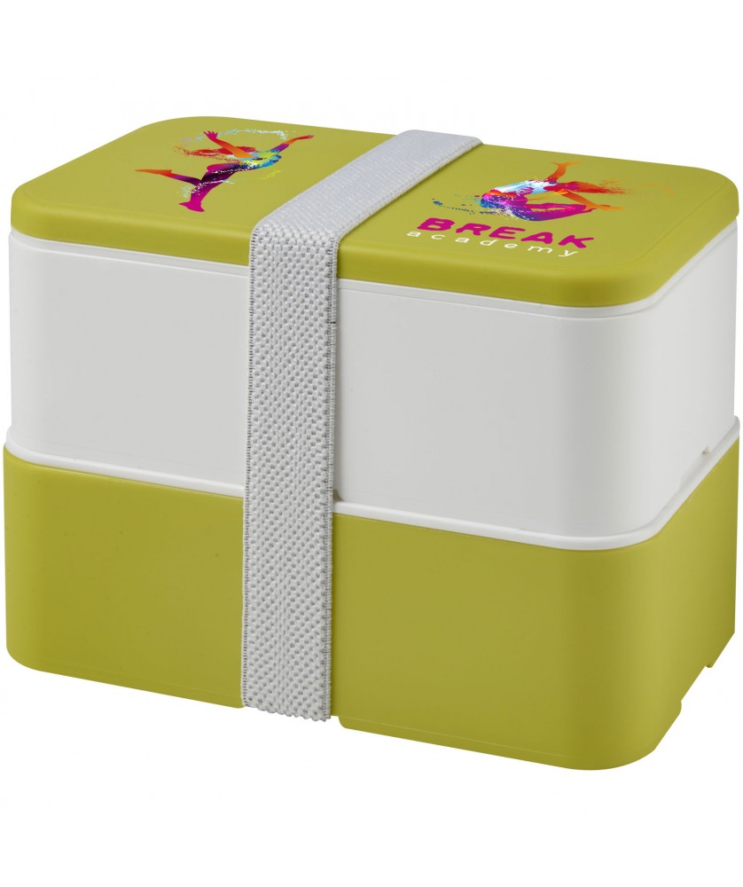 Vaisselle - Lunch box MIYO 700+700 ml à deux blocs | PRINTECOM