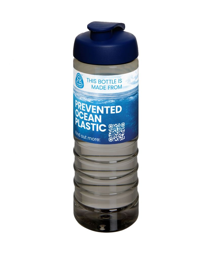 Bouteille de sport personnalisée recyclée océan 750 ml H2O Active Eco Treble bascule