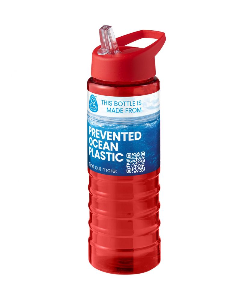 Bouteille de sport personnalisée recyclée océan 750 ml H2O Active Eco Treble verseur