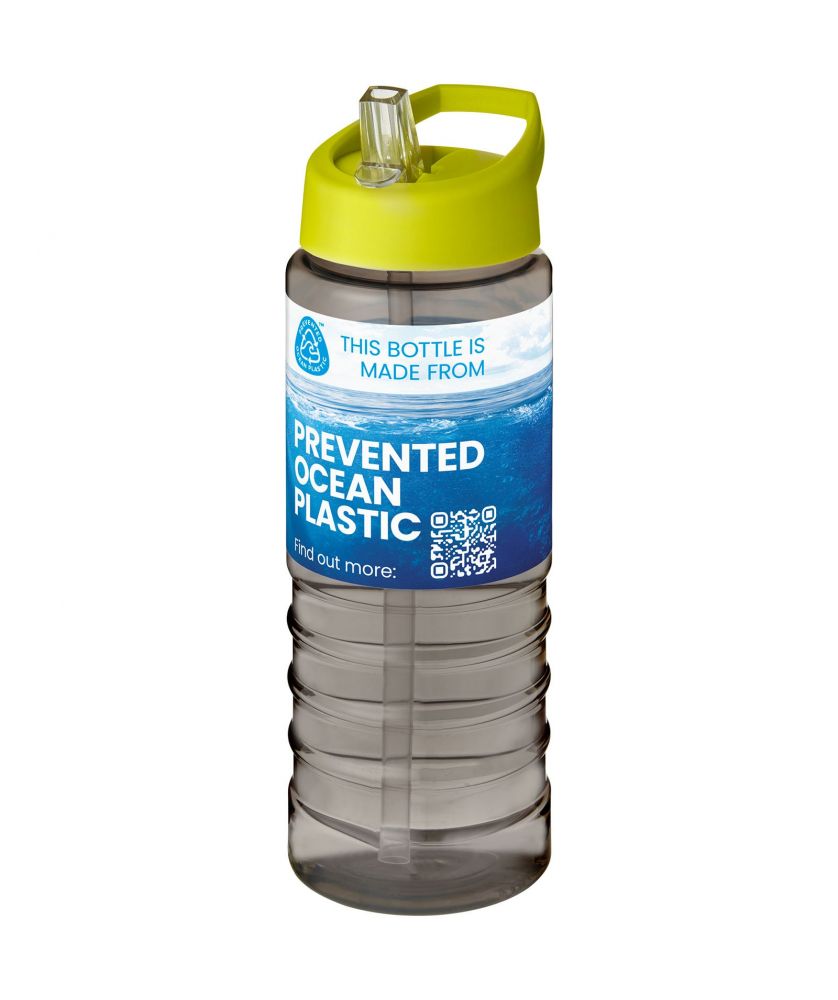 Bouteille de sport personnalisée recyclée océan 750 ml H2O Active Eco Treble verseur