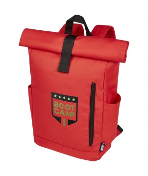 Sacs à dos - Sac à dos Byron de 18 L en RPET GRS 15,6" avec dessus enroulable | PRINTECOM