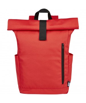 Sacs à dos - Sac à dos Byron de 18 L en RPET GRS 15,6" avec dessus enroulable | PRINTECOM