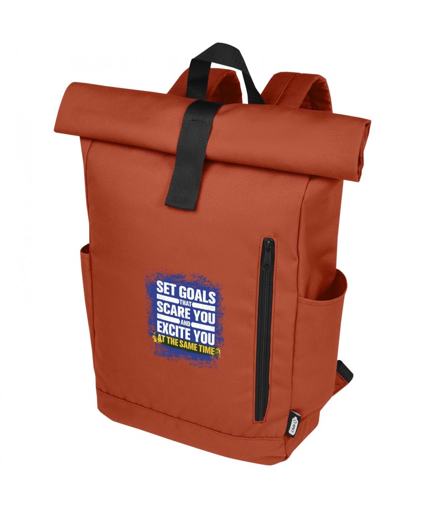 Sacs à dos - Sac à dos Byron de 18 L en RPET GRS 15,6" avec dessus enroulable | PRINTECOM