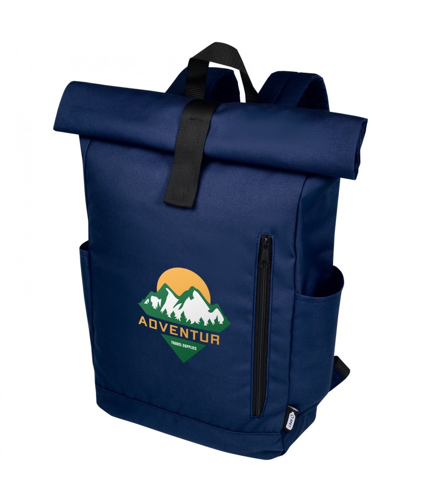 Sacs à dos - Sac à dos Byron de 18 L en RPET GRS 15,6" avec dessus enroulable | PRINTECOM