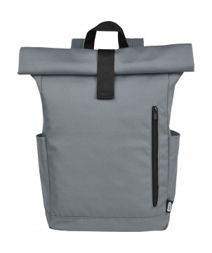 Sacs à dos - Sac à dos Byron de 18 L en RPET GRS 15,6" avec dessus enroulable | PRINTECOM