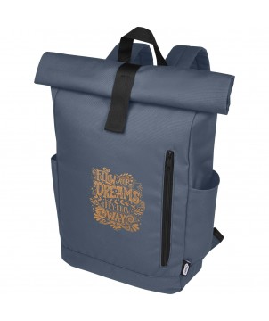 Sacs à dos - Sac à dos Byron de 18 L en RPET GRS 15,6" avec dessus enroulable | PRINTECOM