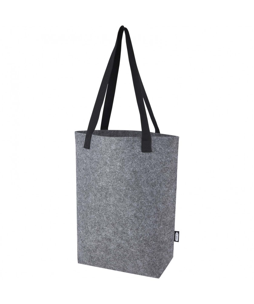 Sacs Shopping et Tote Bags - Sac shopping Felta avec large fond de 12 L en feutre recyclé certifié GRS | PRINTECOM