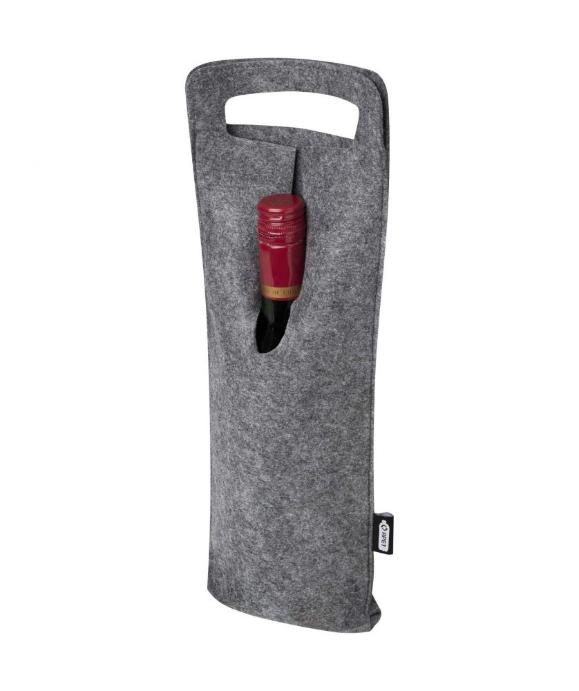 Sac à vin en feutrine recyclée GRS personnalisé Felta Accessoires pour Vin et Spiritueux publicitaire