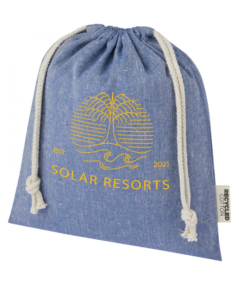 Sacs à dos - Sac cadeau moyen Pheebs en coton recyclé GRS 150 g/m² de 1,5 L | PRINTECOM