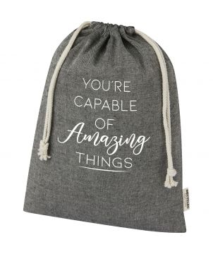 Grand sac cadeau coton recyclé GRS personnalisé 4 L Pheebs Sacs Shopping et Tote Bags publicitaire