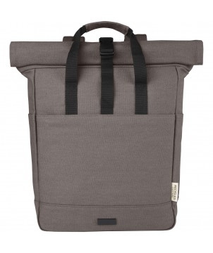 Sacs à dos - Sac à dos pour ordinateur portable Joey de 15 L en toile recyclée GRS 15 pouces avec dessus enroulable | PRINTECOM