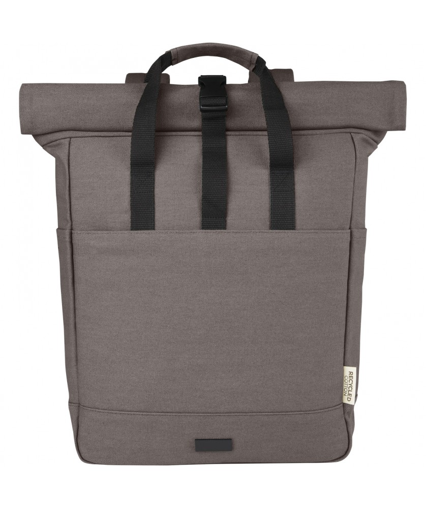 Sacs à dos - Sac à dos pour ordinateur portable Joey de 15 L en toile recyclée GRS 15 pouces avec dessus enroulable | PRINTECOM