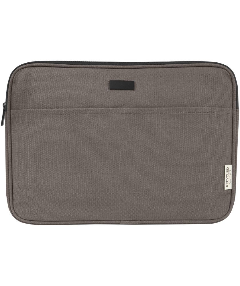Housse pour ordinateur 14 pouces en toile recyclée GRS personnalisée Joey Accessoires informatiques publicitaire
