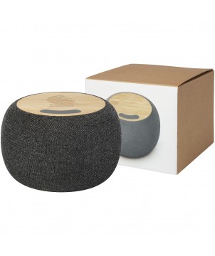 Audio et Vidéo - Haut-parleur Bluetooth® et tapis de charge sans fil Ecofiber en bamboo/RPET | PRINTECOM