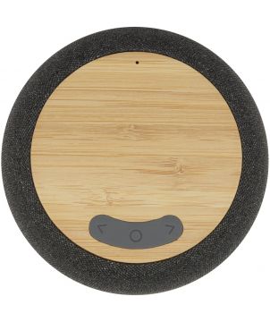Haut-parleur Bluetooth et chargeur sans fil en bambou personnalisé Ecofiber Audio et Vidéo publicitaire