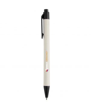 Stylo bille Dairy en briques de lait recyclées personnalisé (encre noire) Stylos publicitaire