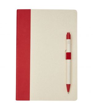 Ensemble carnet de notes format A5 et stylo bille, à partir de briques de lait recyclées, Dairy Dream Carnets publicitaire