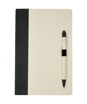 Ensemble carnet + stylo Dairy Dream A5 en briques de lait recyclées personnalisé Carnets publicitaire