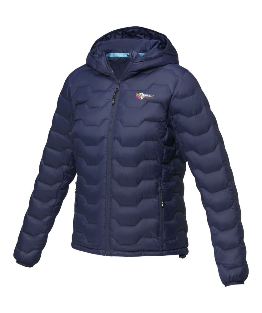 Veste isotherme recyclée GRS femme personnalisée Petalite Textiles mode publicitaire