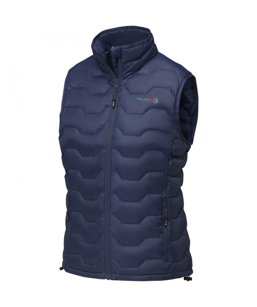 Textiles mode - Bodywarmer duvet isotherme Epidote recyclé certifié GRS pour femme | PRINTECOM