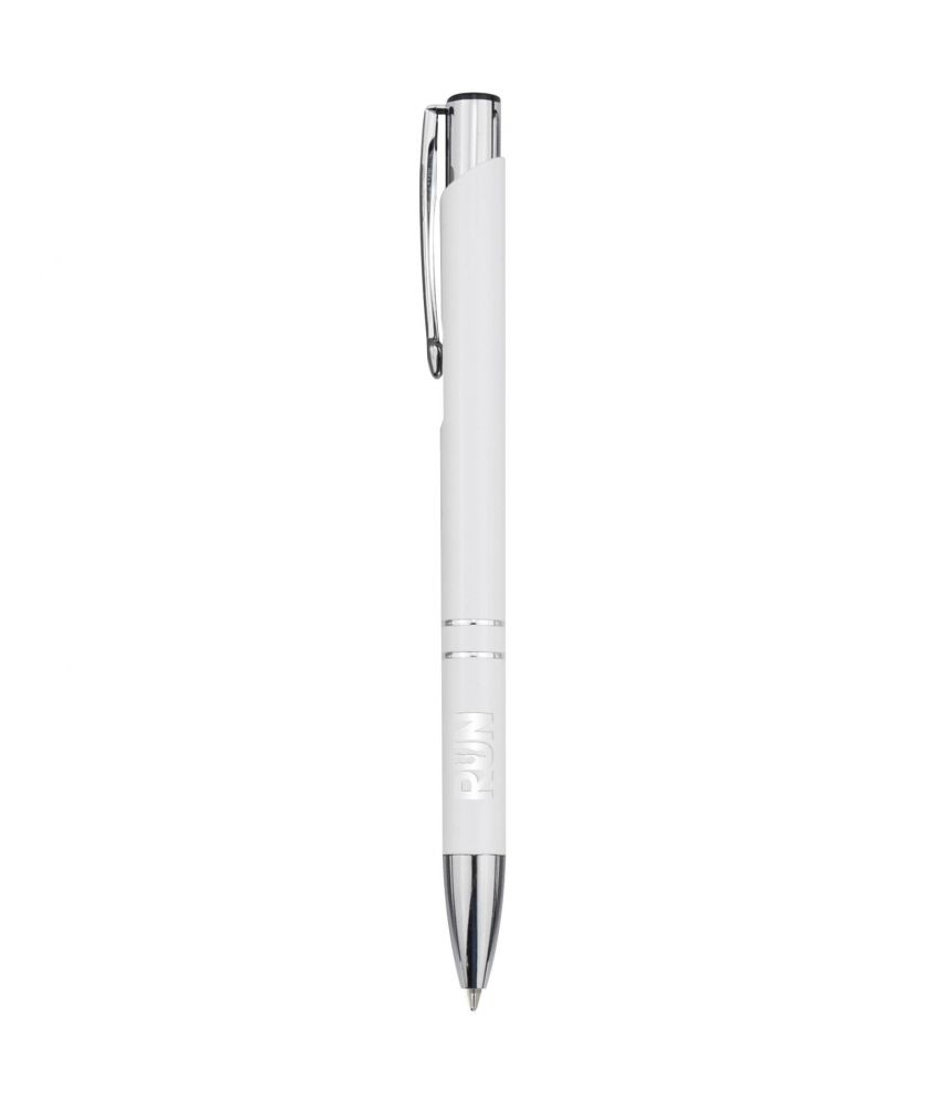 Stylo bille Moneta en aluminium recyclé personnalisé (encre noire) Stylos publicitaire