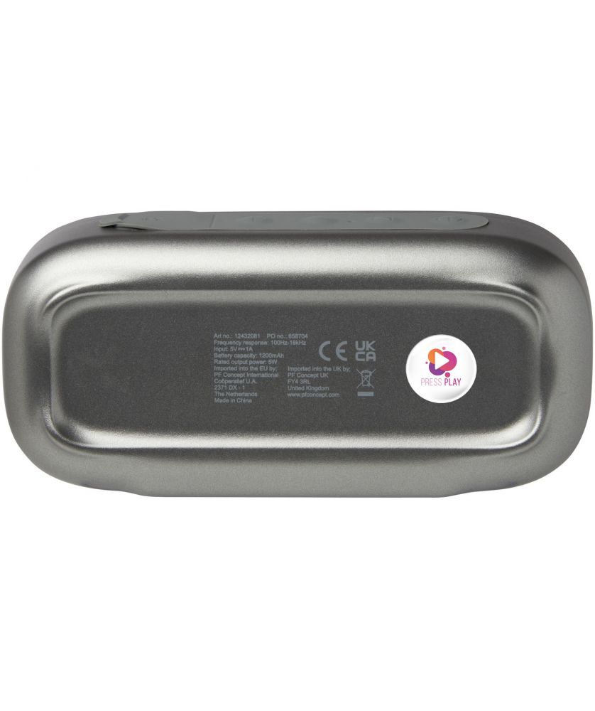 Enceinte Bluetooth 5 W étanche IPX5 en plastique recyclé personnalisée Stark 2.0 Audio et Vidéo publicitaire