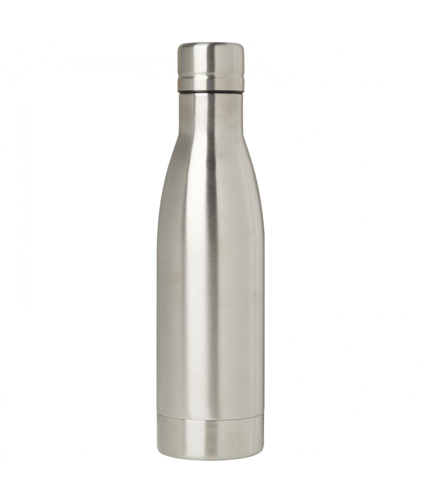 Bouteilles isothermes - Bouteille isotherme Vasa en acier inoxydable recyclé certifié RCS de 500 ml avec isolation par le vide et couche de cuivre | PRINTECOM