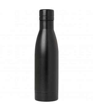 Bouteilles isothermes - Bouteille isotherme Vasa en acier inoxydable recyclé certifié RCS de 500 ml avec isolation par le vide et couche de cuivre | PRINTECOM