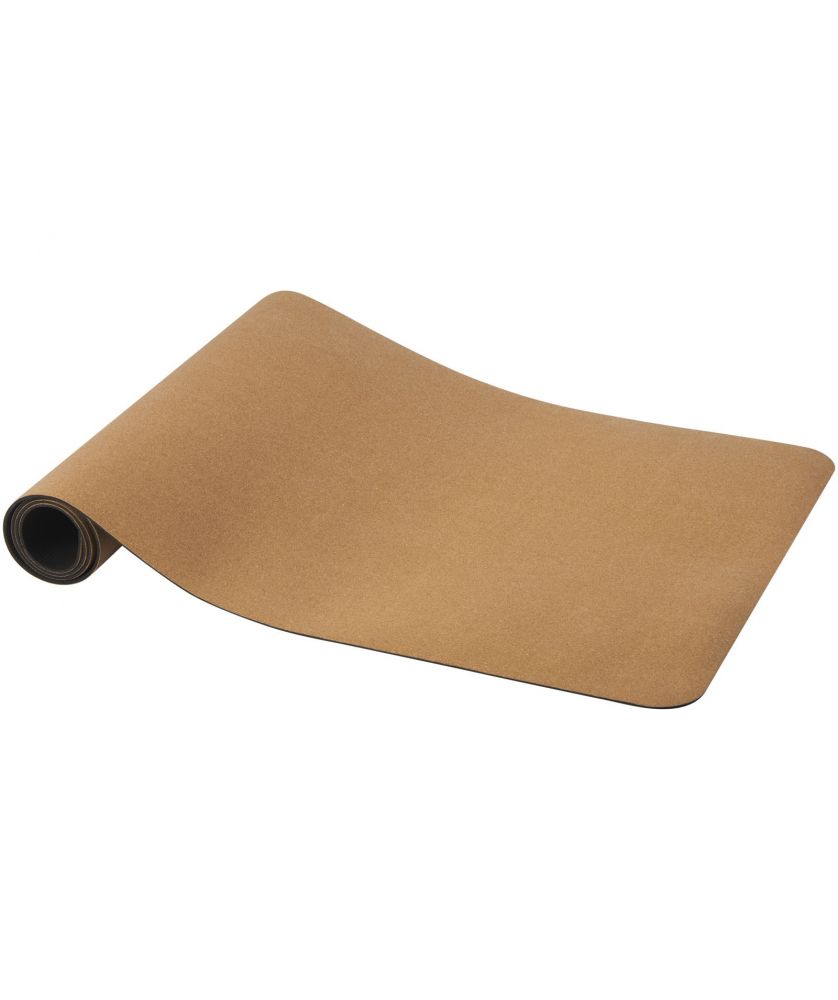 Tapis de yoga en liège naturel personnalisé Trikona Fitness et musculation publicitaire