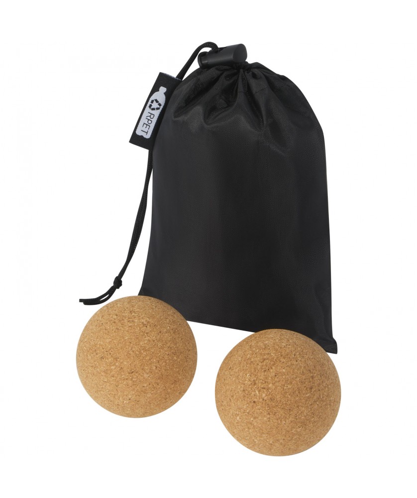 Fitness et musculation - Balle de yoga en liège Trikona- set de 2 | PRINTECOM