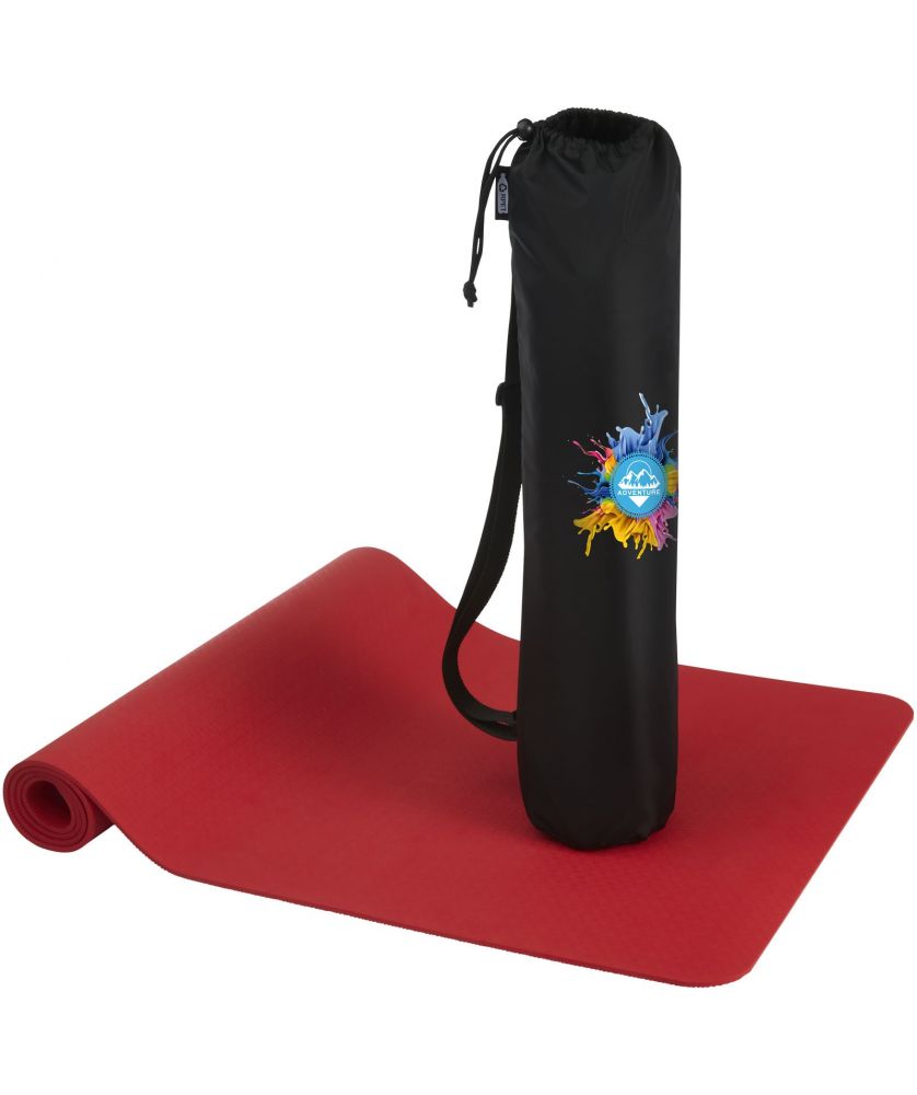 Tapis de yoga en TPE recyclé personnalisé Virabha Fitness et musculation publicitaire