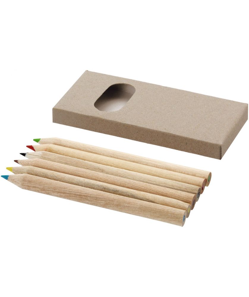 Set de coloriage 6 crayons en bois FSC personnalisé Artemaa