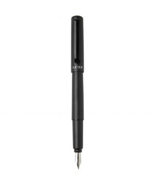 Stylo plume Lucetta en aluminium recyclé personnalisé (encre noire) Stylos publicitaire