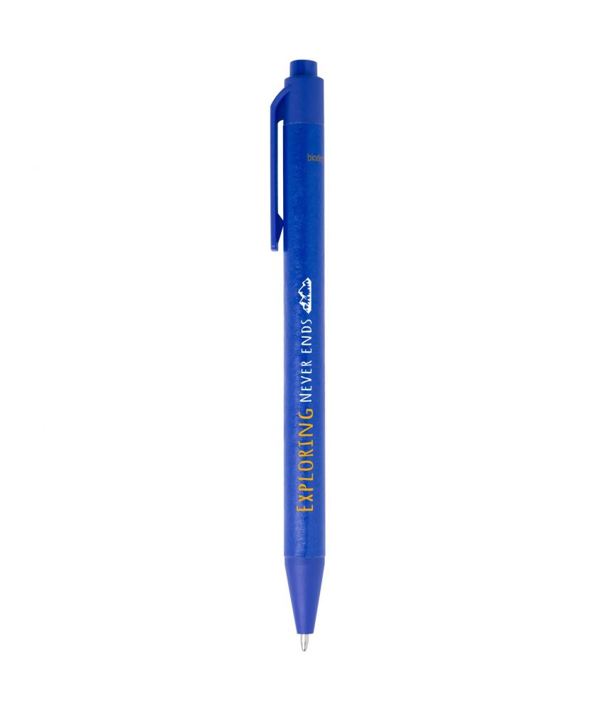 Stylo bille Chartik monochromatique en papier recyclé avec finition mate (encre noire) Stylos publicitaire