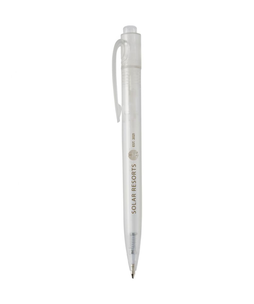 Stylo bille en plastique océanique personnalisé Thalaasa (encre noire)
