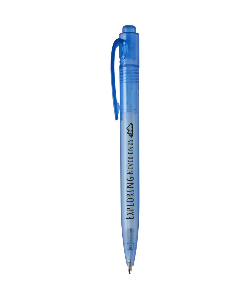 Stylo bille en plastique océanique personnalisé Thalaasa (encre noire) Stylos publicitaire