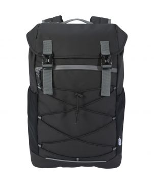 Sac à dos ordinateur déperlant recyclé GRS personnalisé 15,6 pouces 23 L Aqua Sacs à dos publicitaire
