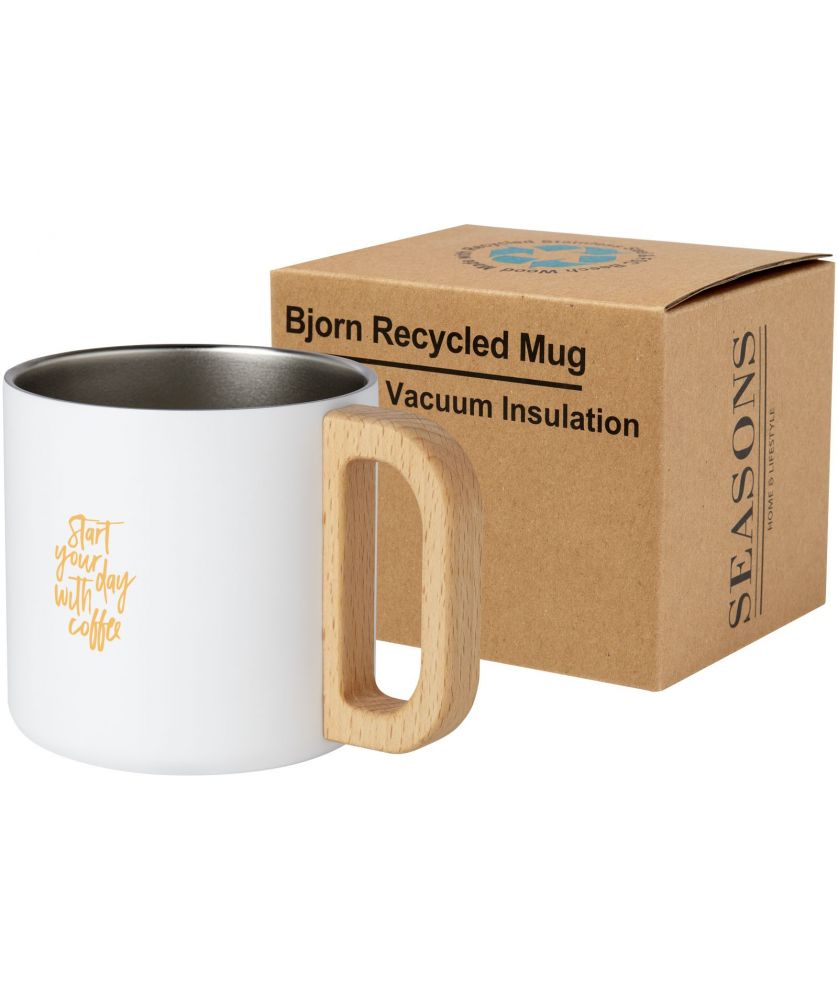 Tasse isotherme personnalisée inox recyclé 360 ml Bjorn Mugs isothermes publicitaire