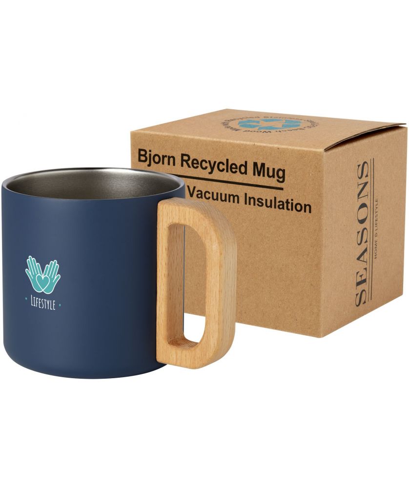 Tasse isotherme personnalisée inox recyclé 360 ml Bjorn Mugs isothermes publicitaire