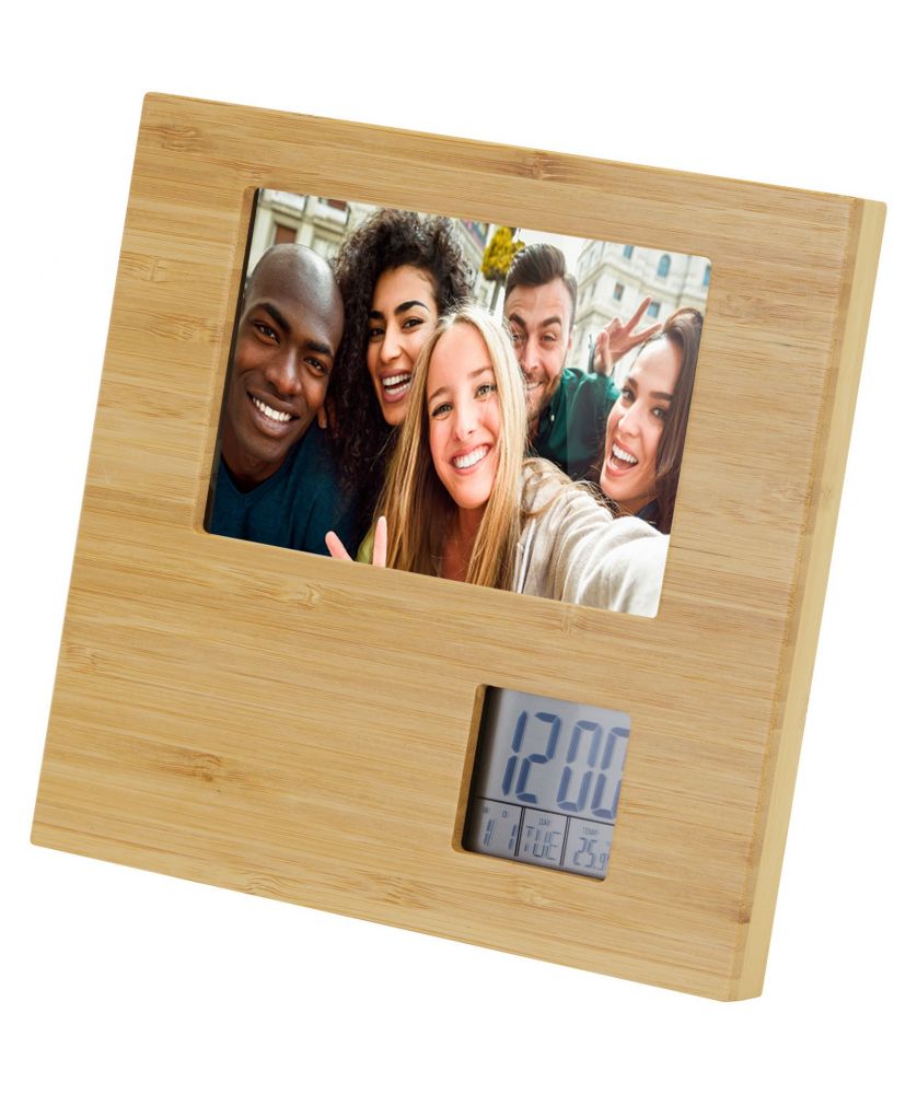 Cadre photo en bambou avec thermomètre personnalisé Sasa Audio et Vidéo publicitaire