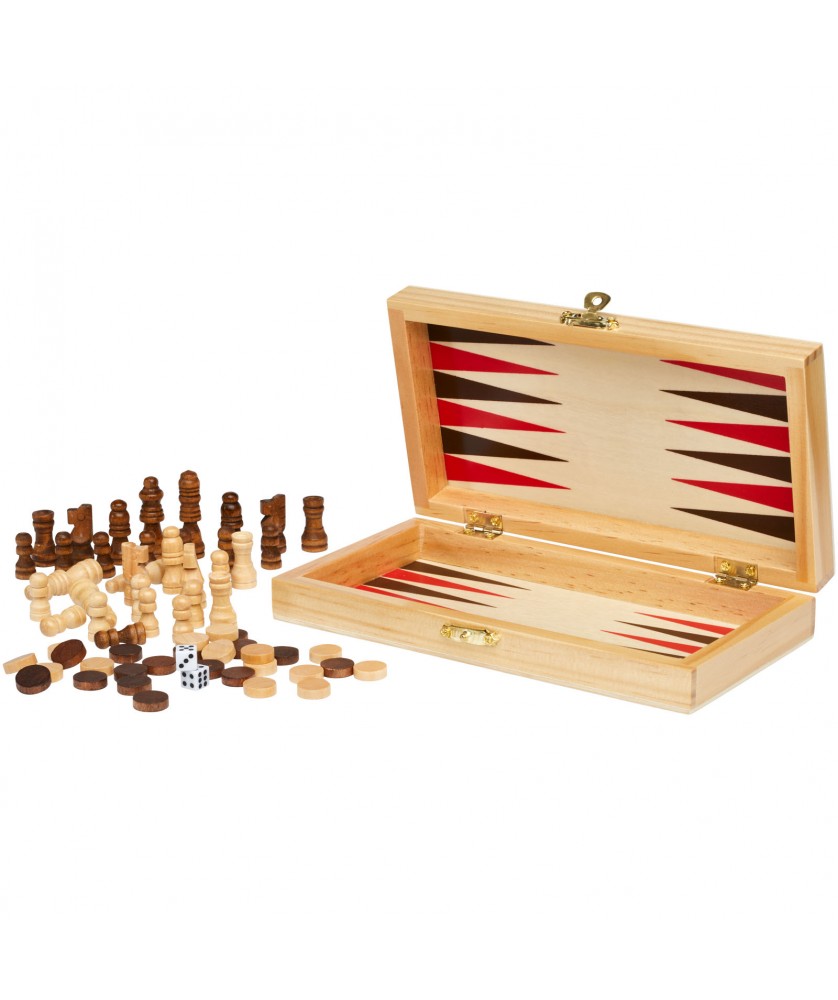 Jeux et Jouets - Jeu de plateau Mugo 3-en-1 en bois | PRINTECOM