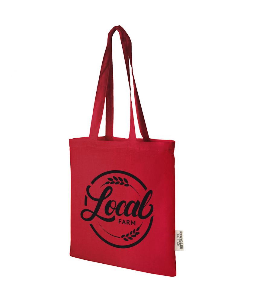 Tote bag coton recyclé GRS personnalisé 140 g 7 L Madras