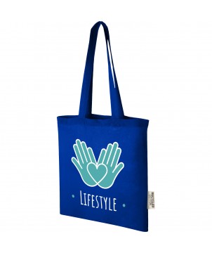 Sacs Shopping et Tote Bags - Sac shopping Madras en coton certifié GRS de 140 g/m2 de 7 L | PRINTECOM