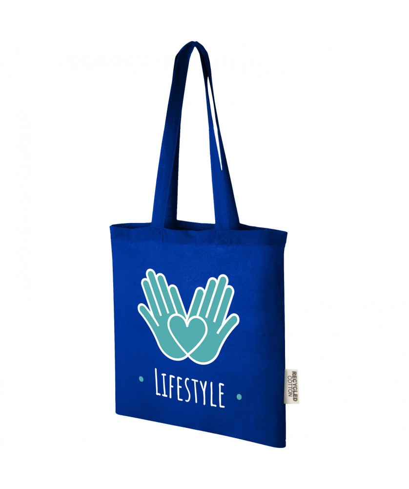 Sacs Shopping et Tote Bags - Sac shopping Madras en coton certifié GRS de 140 g/m2 de 7 L | PRINTECOM