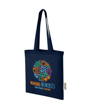Tote bag coton recyclé GRS personnalisé 140 g 7 L Madras