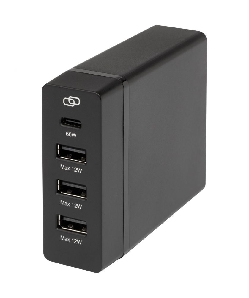 Batterie externe charge rapide 72 W en plastique recyclé personnalisée PD Adapt Chargeurs et Batteries publicitaire