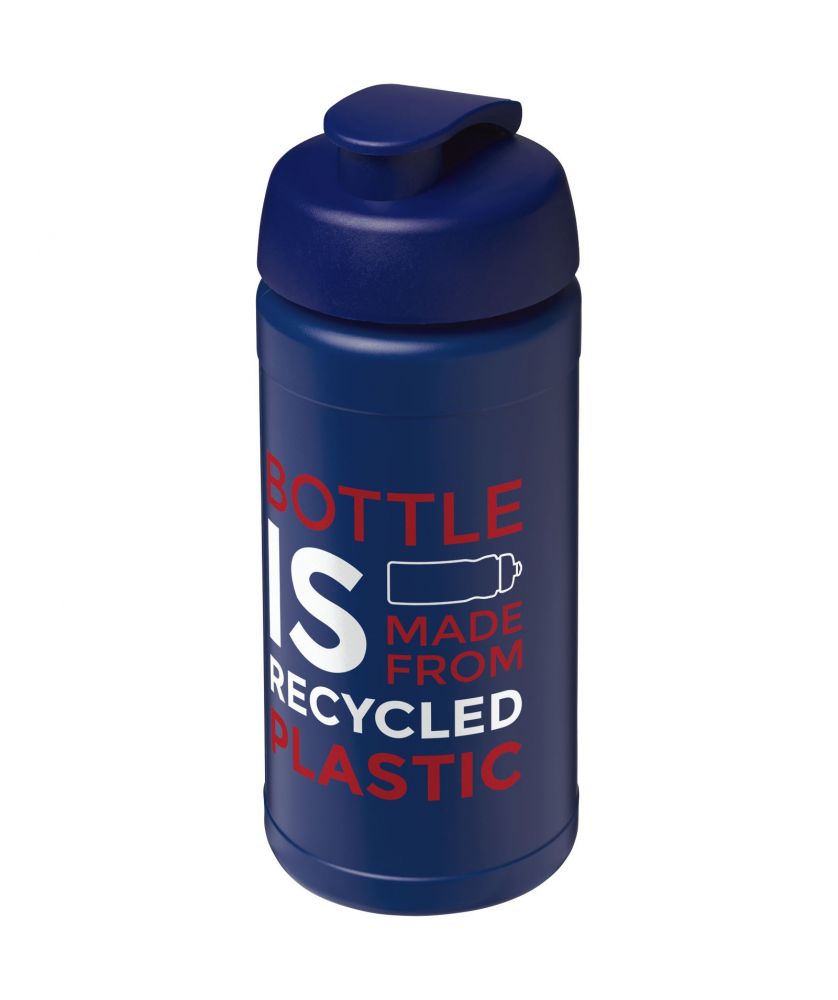 Bouteille de sport personnalisée recyclée 500 ml Baseline couvercle rabattable