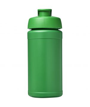 Bouteille de sport personnalisée recyclée 500 ml Baseline couvercle rabattable Gourdes de sport publicitaire